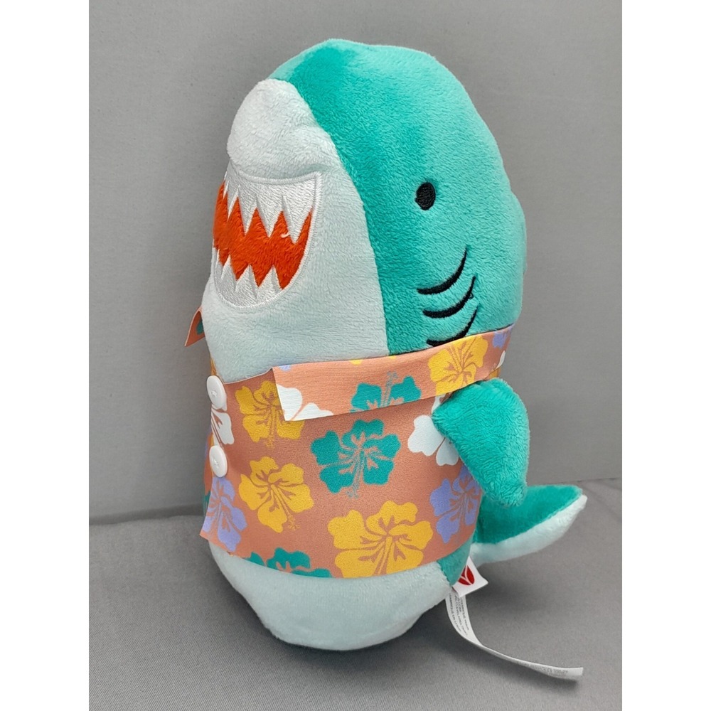 American Greetings Shark Hawaiian Shirt Plush 7.5" Stuffed Animal Toy